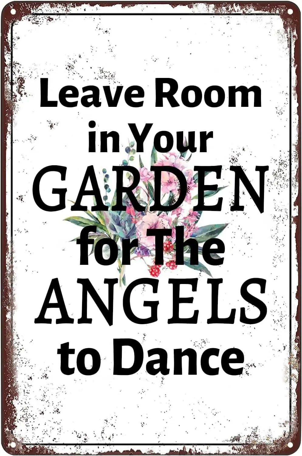 Grden Decor Metl Tn Sgns Leve Room n Your For The ngels To Dnce c Sgn for Yrd Club Outor nor Home Br Pub Mn