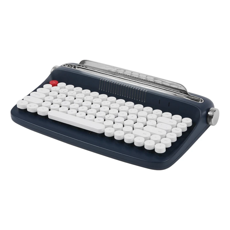 Bluetooth-compatible Typewriter Keyboard Retro Steampunk Candy Colors Dot English Office Wireless Mechanical Keyboard