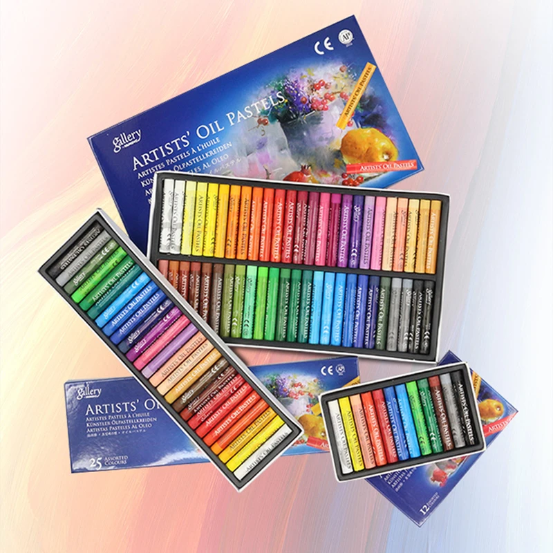 

12/25/50Colors Oil Pastel for Artist Graffiti Soft Pastel Painting Drawing Pen School Stationery Art Supplies Soft Crayon Set