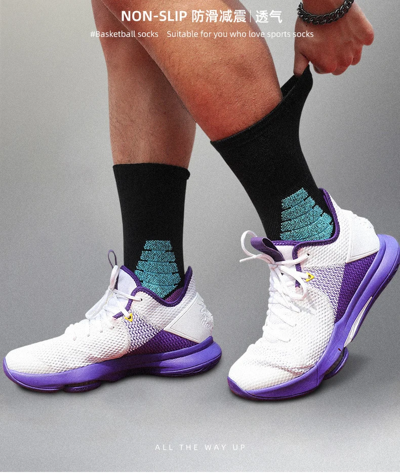 Basketball Ball Actual Combat Sports Sock Men Women Badminton Running Antiskid Basketball Socks Professional Thicken Towel Socks