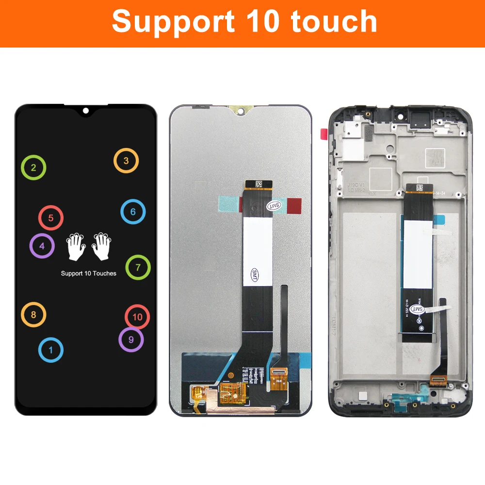 

6.53" Original Poco M3 Display with Frame, For Xiaomi Poco M2/ M3 M2010J19CG LCD Display + Touch Screen Digitizer Replacement