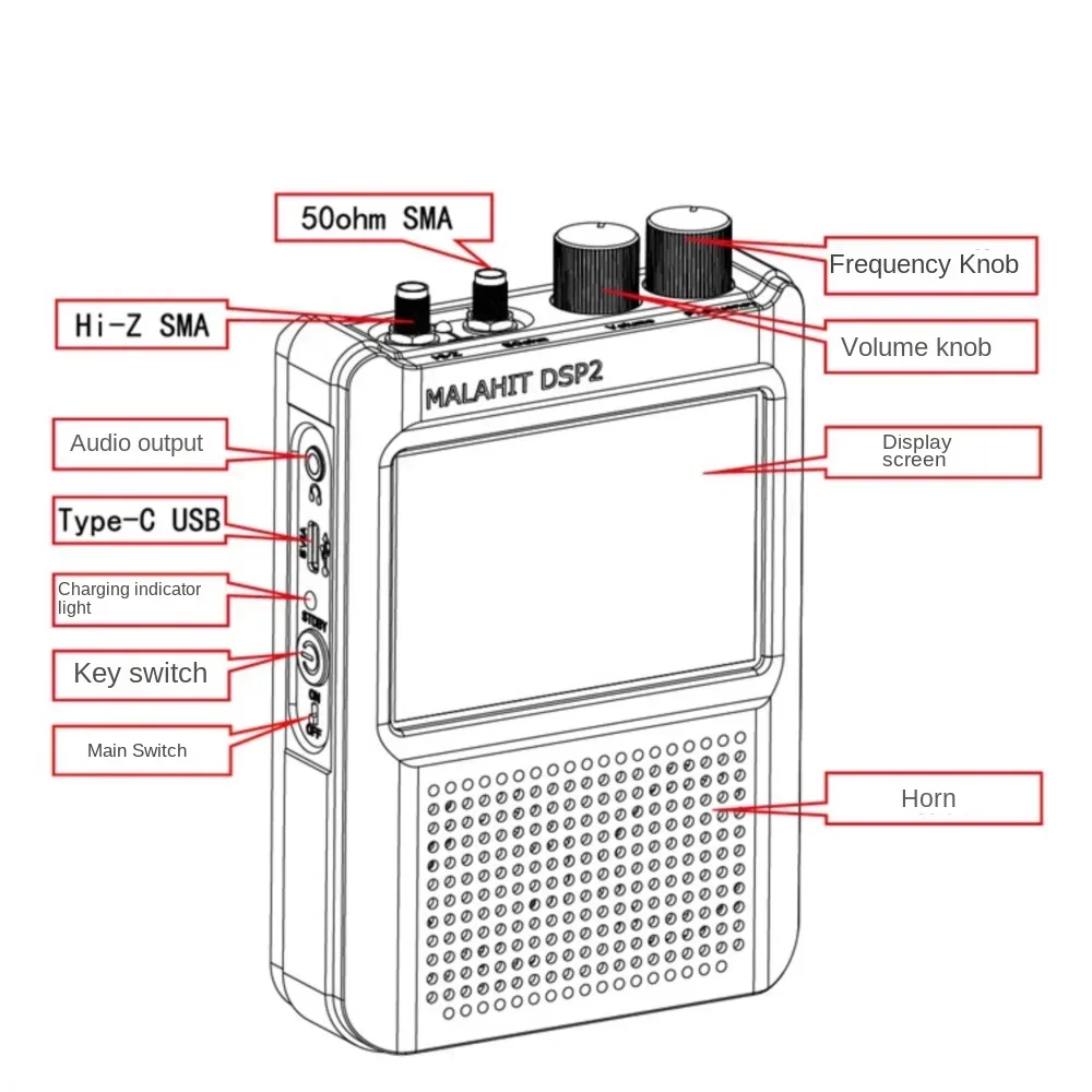Новая прошивка 2 40 оригинальный ресивер второго поколения Malahit-DSP2 SDR Malachite