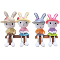 jy wholesale 20pcs rabbit pvc mini ornaments home decorative accessories 7cm wj02