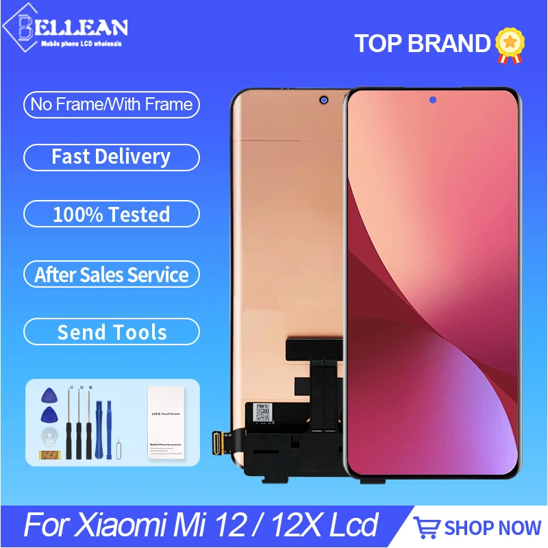 

6.28 Inch 2201123G Screen For Xiaomi 12 Lcd Touch Screen Digitizer 2112123AC Assembly For MI 12X Display With Free Shipping