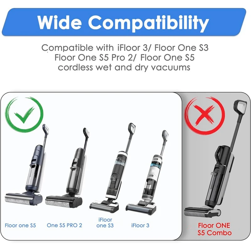 Replacement HEPA Filter For Tineco Ifloor 3/ Floor One S3/ S5/ S5 Pro 2 Vacuum Cleaner Filters