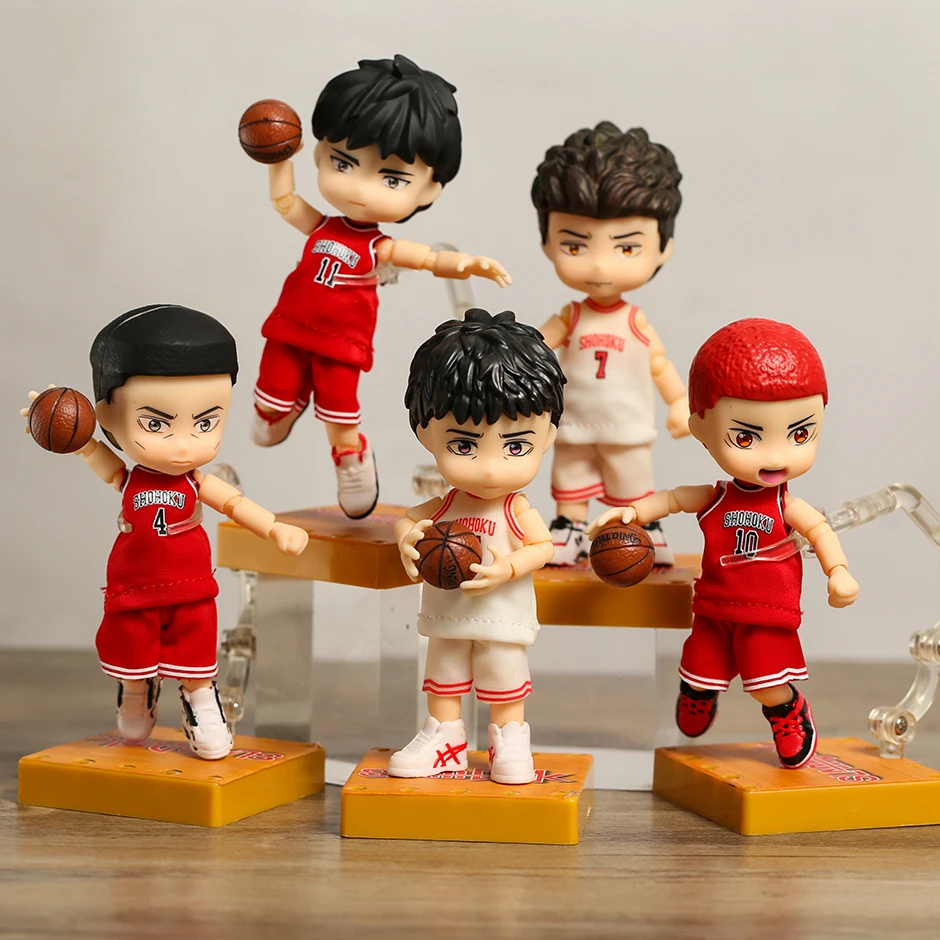 

SLAM DUNK Kaede Rukawa Sakuragi Hanamichi Ryota Miyagi Hisashi Mitsui Akagi Takenori Change Face Movable Joints Collectible Toy