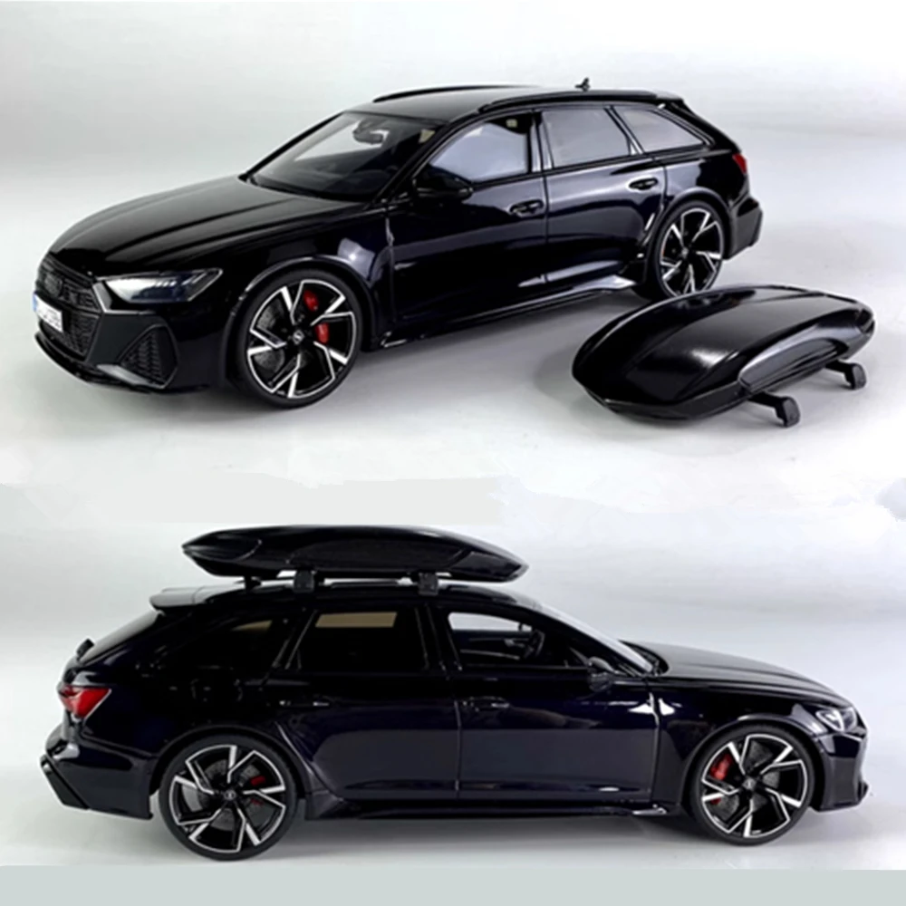 Фото Модель автомобиля Audi RS6 Avant универсал из сплава, модель спортивного автомобиля с литой металлической формой, имитация звука, искусственные детские игрушки, подарок, 1/18 №1