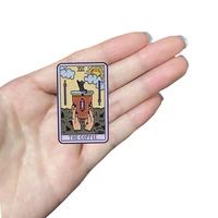 d0036 coffee tarot enamel pins collect funny witchcraft metal cartoon brooch men women fashion jewelry gifts collar lapel badges