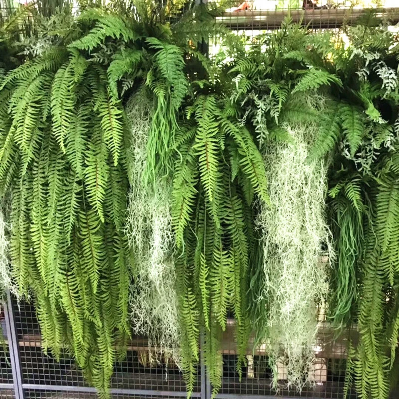 

85/150cm Long Artificial Plants Vine Fake Wall Hanging Grass Plastic Palm Leaves Green Plant For Home Garden Wedding Decor
