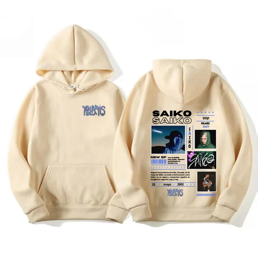 Рэпер Saiko Pol Aris Tour 2024 толстовки с капюшоном для мужчин и женщин флисовая толстовка