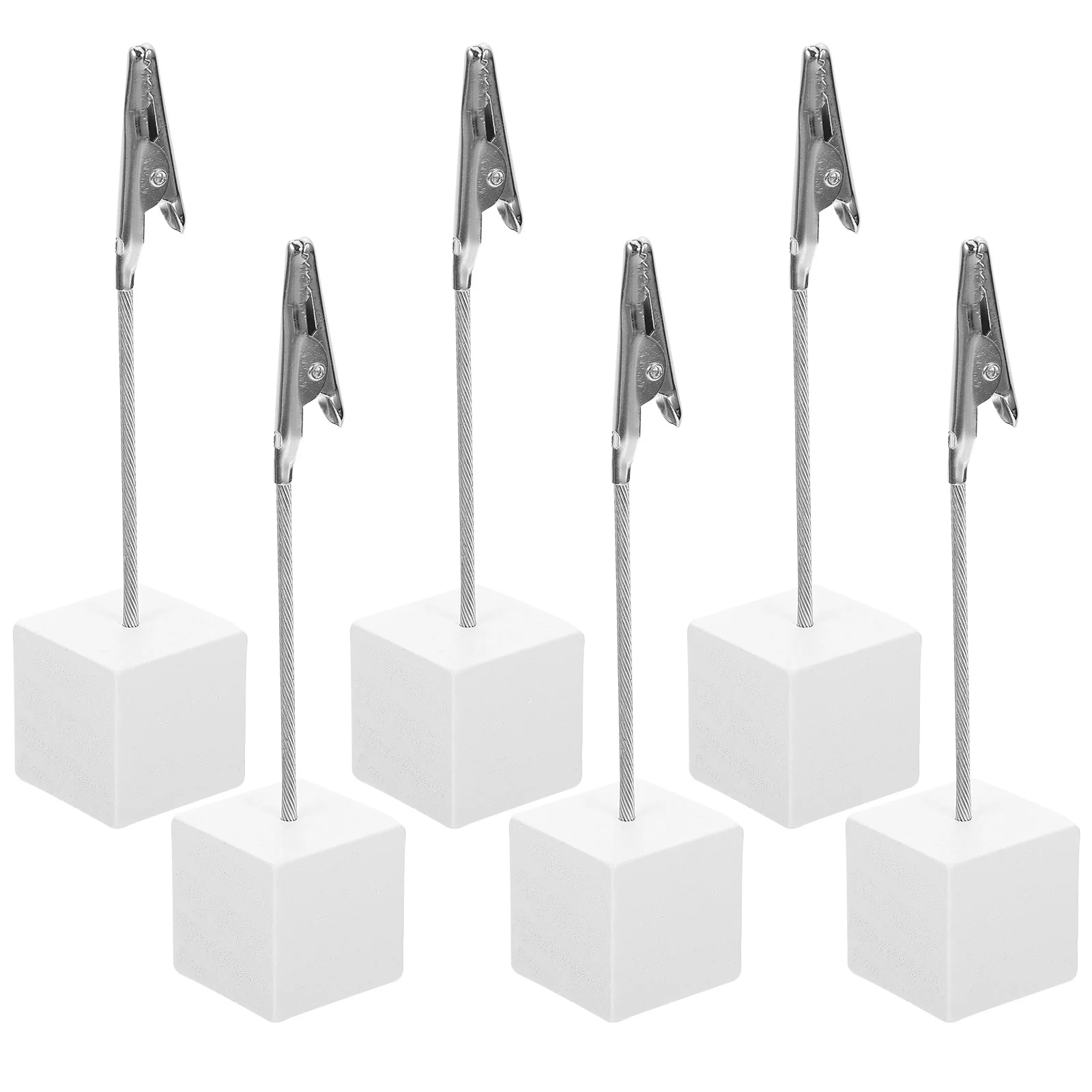 

6 Pcs Bill Folder Photo Alligator Clamps Creative Memo Clips Small Note Dining Room Table Decor Iron Student Sticky Notes Tabs