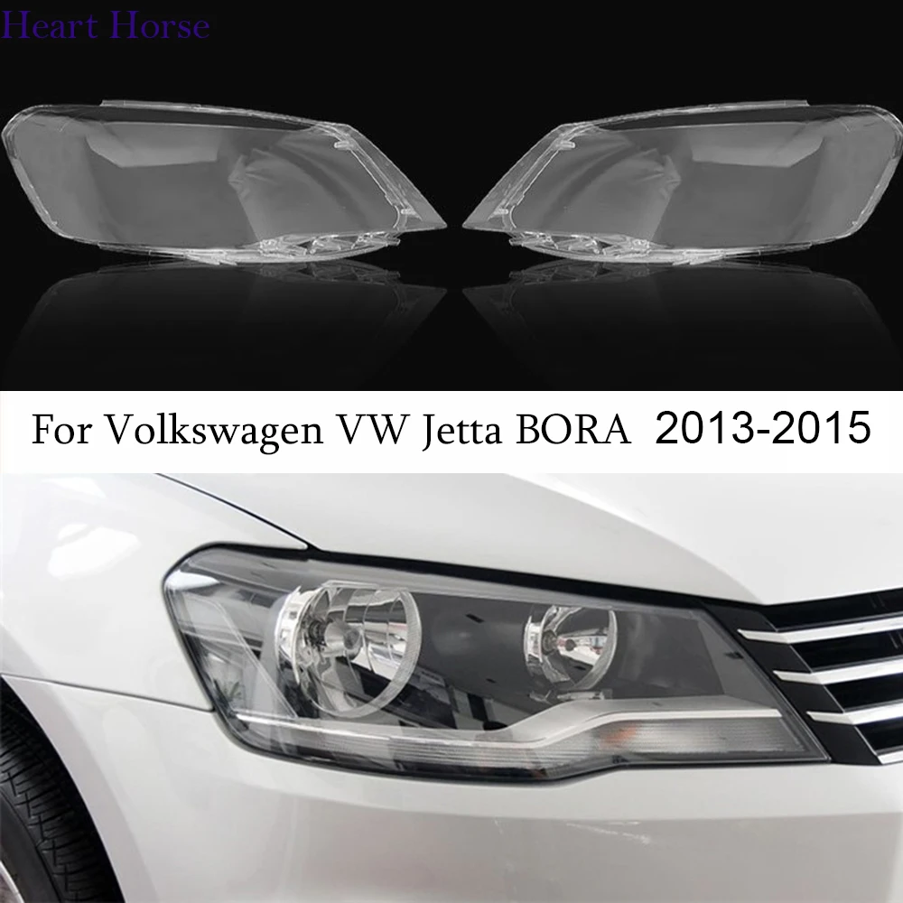 

Headlight Cover For Volkawagen VW Jetta BORA Car Headlamp Lens Front Headlamps Transparen Headlight Lampshades Lamp 2013-2015