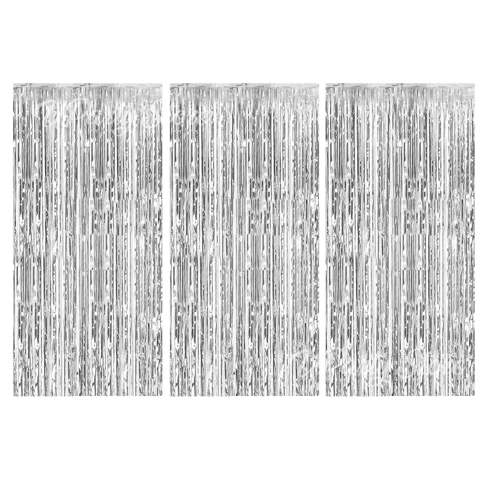 

Фольговые шторы с бахромой MicroPlush 3 шт.