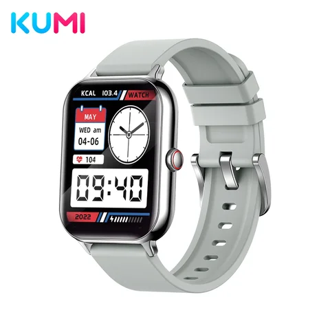 Всемирная премьера KUMI KU6 смарт - часы 1,91 дюйма NFC смарт часы Bluetooth call 110 + спортивный трекер IP68 водонепроницаемый