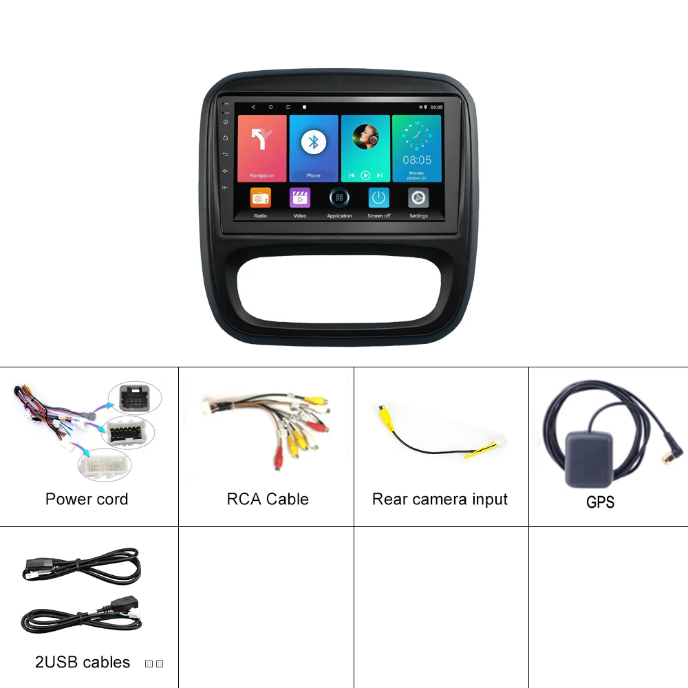 2 din android car radio stereo for renault trafic 2015 2019 autoradio gps navigation car multimedia player head unit audio auto free global shipping