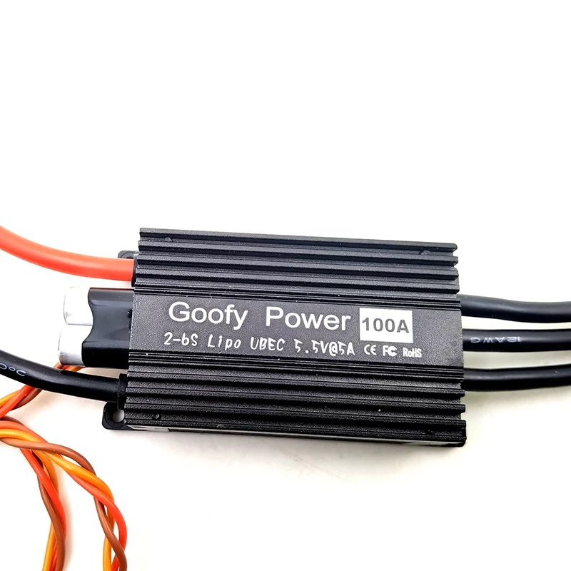 

Goofy 100A brushless ESC Speed Controller 2 -6S With UBEC For QX-MOTOR 70MM edf RC Airplanes Helicopter