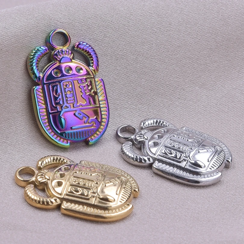 

Never Fade Steampunk Beetle Pendants Jewelry Making Supplies Animal Charm Stainless Steel Charms In Bulk Mix Wholesale Breloques