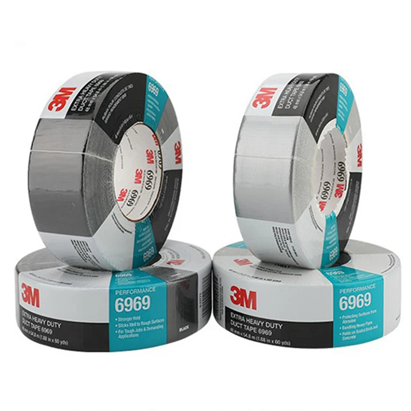 

3M Extra Heavy Duty Duct Tape 6969 Fabric Reinforced Repair Tape Flexible All-Weather Tear by Hand Repair Pipe Packing Tape