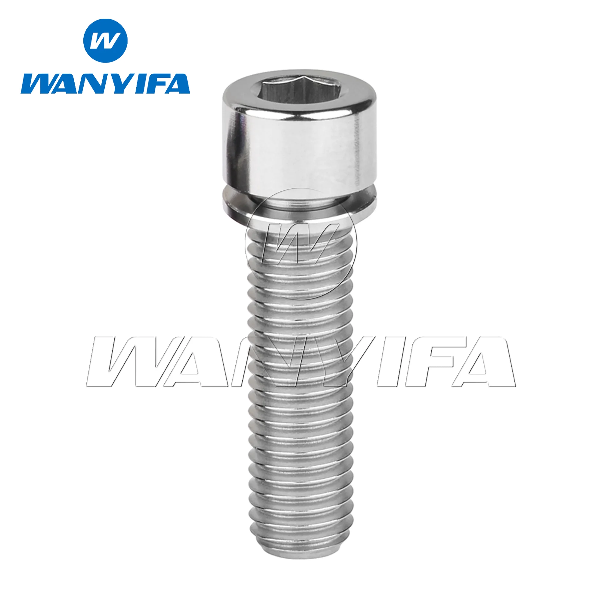

Титановый болт Wanyifa M7x20 25 мм с шайбой, шестигранные титановые винты для выноса руля велосипеда, 1 шт.