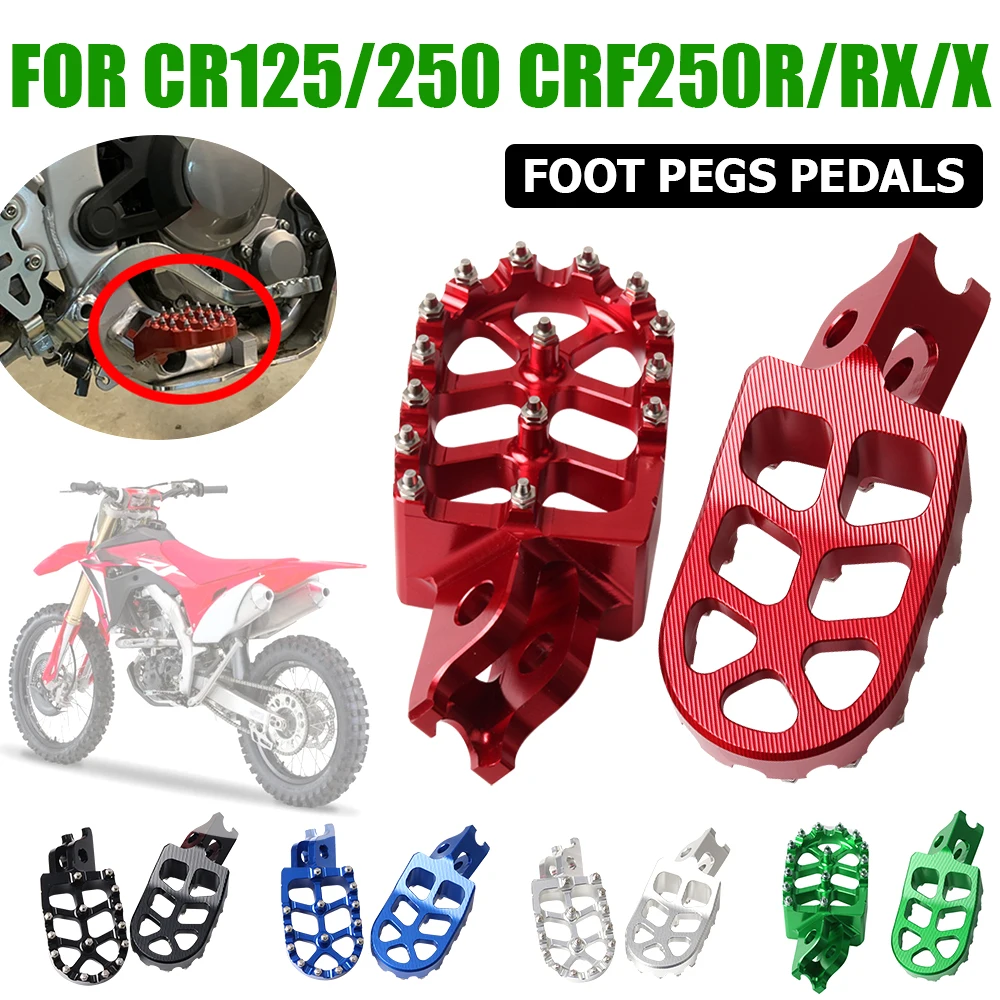 

For Honda CR125 CR250 CRF250R CRF250X CRF250RX CR 125 CRF 250 R X CRF250 RX Motorcycle Accessories FootRest Footpegs Foot Pegs