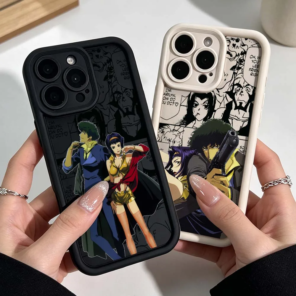 Фото Популярный чехол для телефона с аниме-принтом Cowboy Bebop для Apple iPhone 17 16 15 14 13 12 11 Mini Plus Pro Max, силиконовый чехол Eye Ladder №1