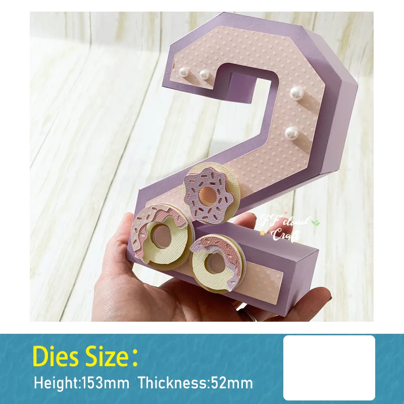 

3D Stereoscopic Large Digital Metal Die Cutters for Scrapbooking Tools Accessories Card Making Cutting Dies Cut Templates Craft