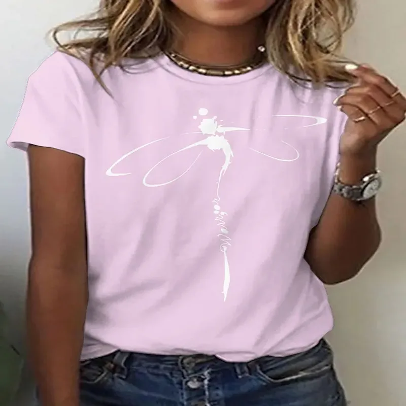 

Women's oversized T-shirt, outdoor short sleeve street wear, women's fabric round neck blouse, new summer style