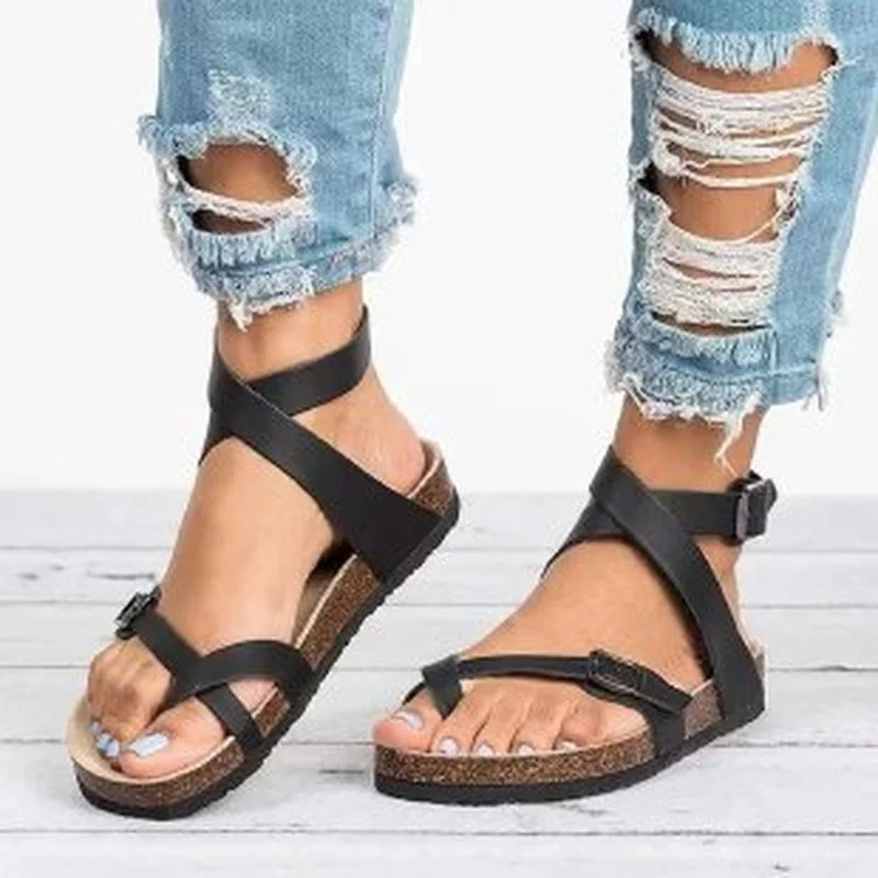 

2022 Low Pantofle Rubber Sandals Comfort Flat Comfortable Shoes Beach Open Toe Sandals Women Summer New Fashion Women's Sandals