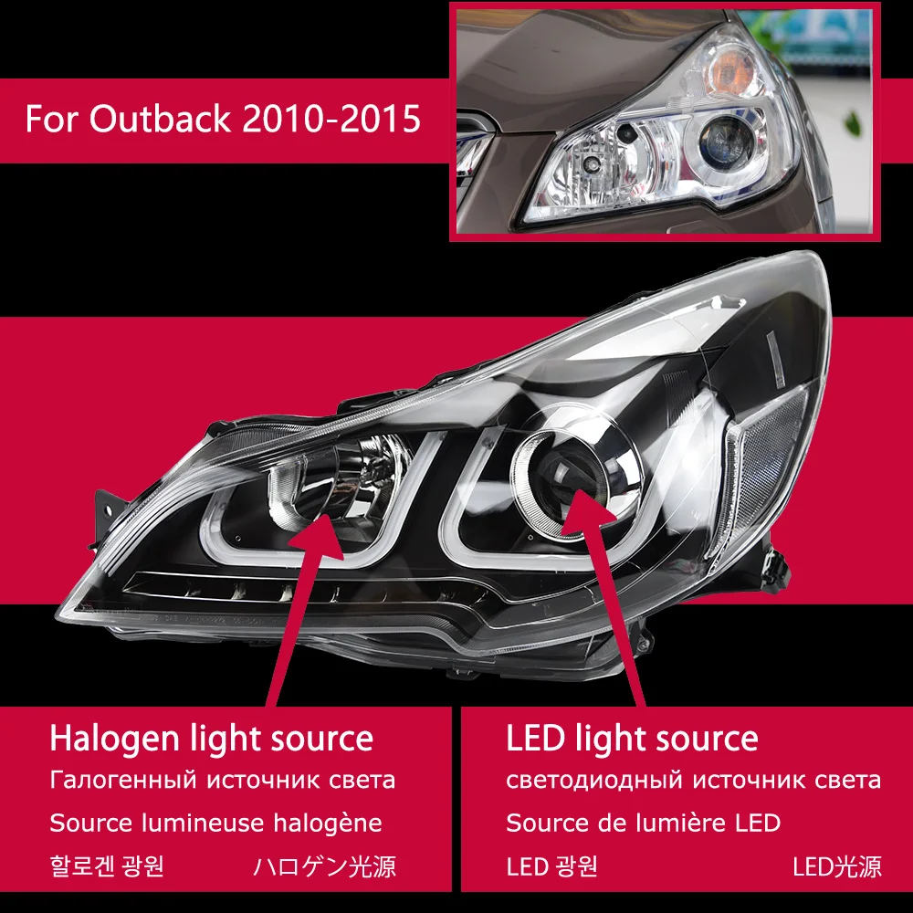 

2 шт., автомобильные фары для Subaru Outback Legacy 2010-2015