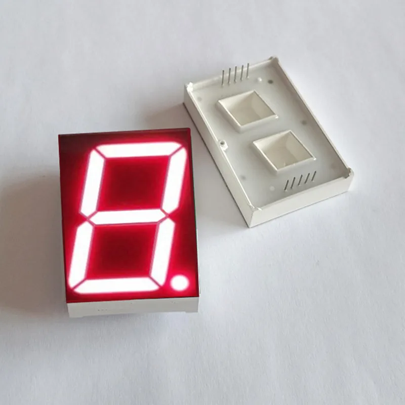 

20 шт./лот 2,3 дюйма 1 бит 3,6 В 10 контактов светодиодная цифровая трубка 7 сегментов отображает красную подсветку общий катод общий анод 48*70*12 мм