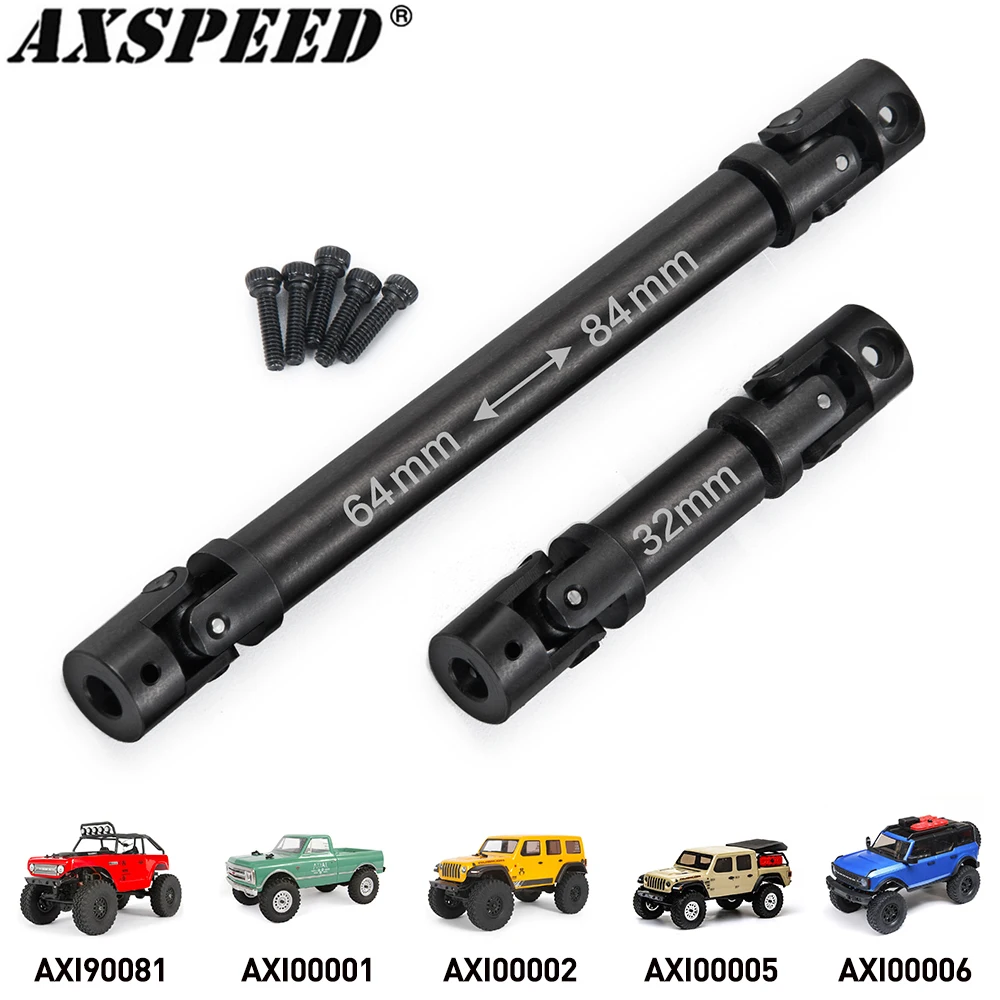 

AXSPEED стальной центральный приводной вал для 1/24 осевой SCX24 AXI90081 AXI00001 AXI00002 AXI00005 AXI00005, запчасти для Jeep Gladiator