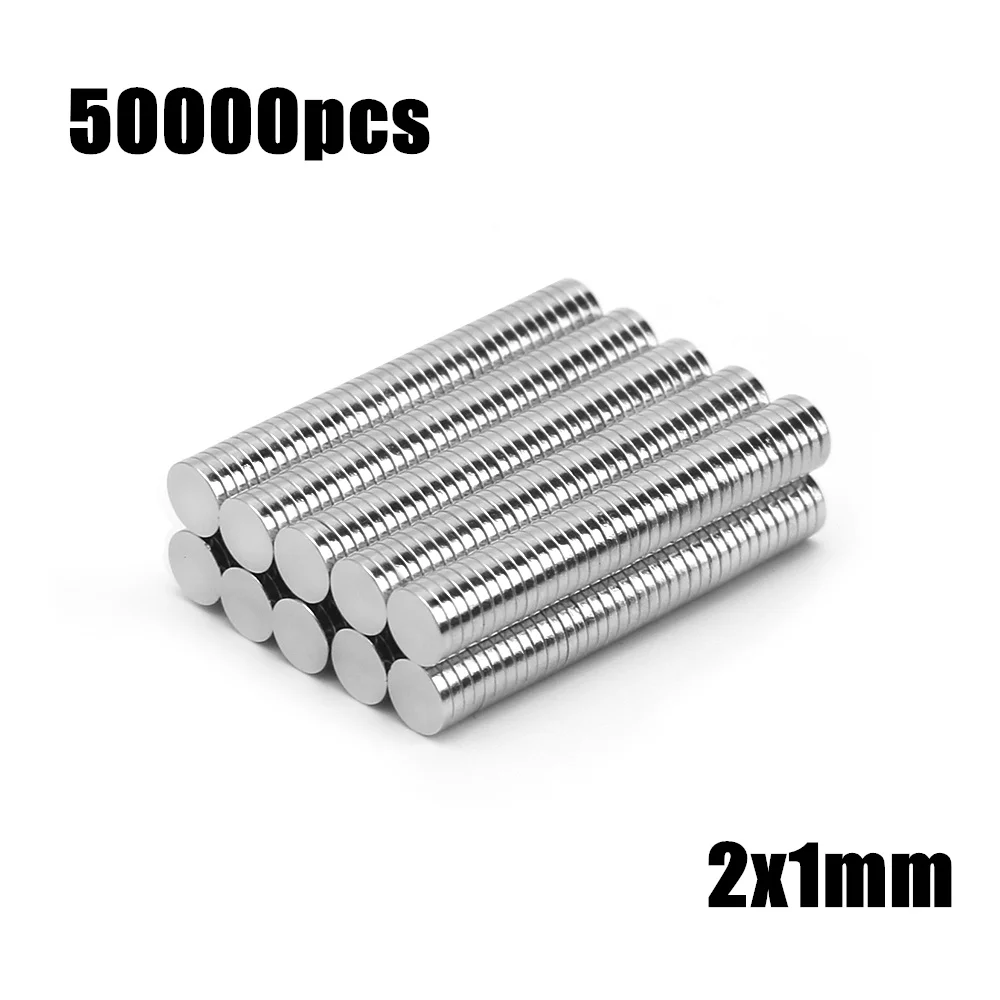 

50000 шт., неодимовые магниты NdFeB, диаметр 2*1 мм