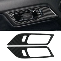 1 set carbon fiber car styling interior gear shift knob cover multimedia button panel trim sticker for ford mustang 2015 2019