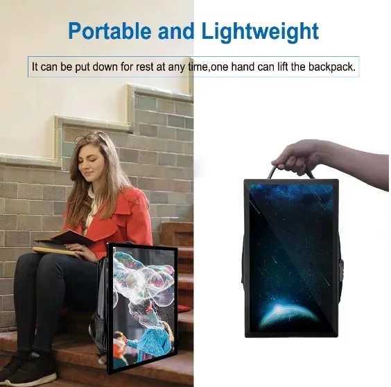 Новинка рекламный рюкзак с поддержкой 4G жидкокристаллический дисплей для ходьбы