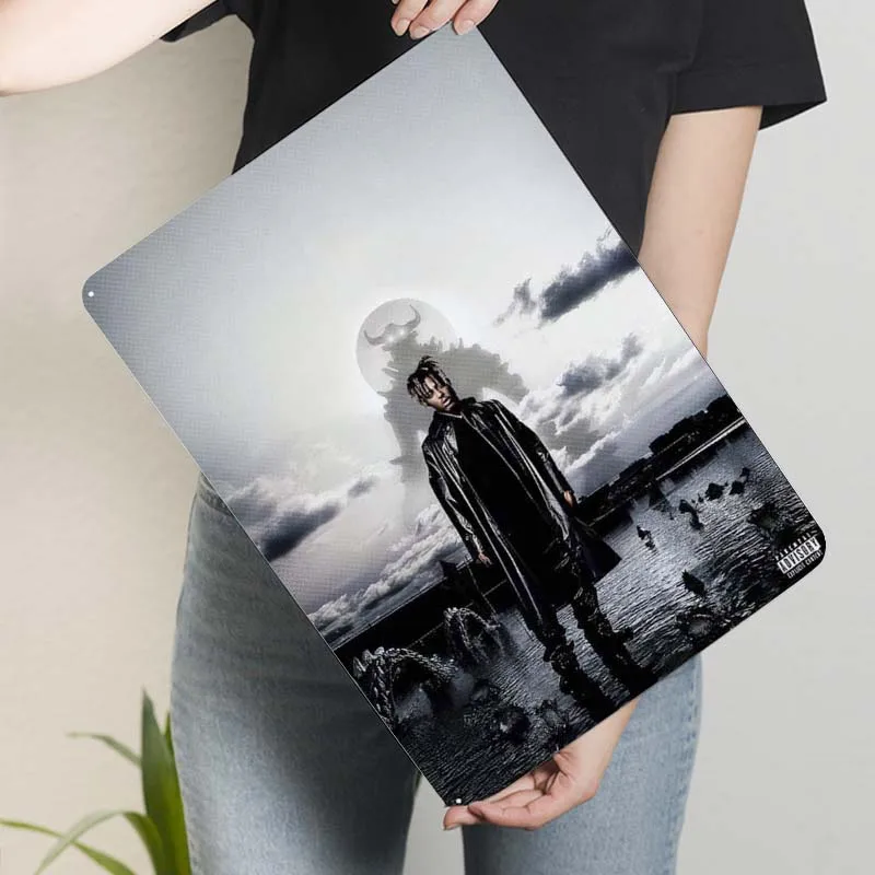 Juice Wrld рэпер металлический знак музыкальный постер ретро жесть вывески для