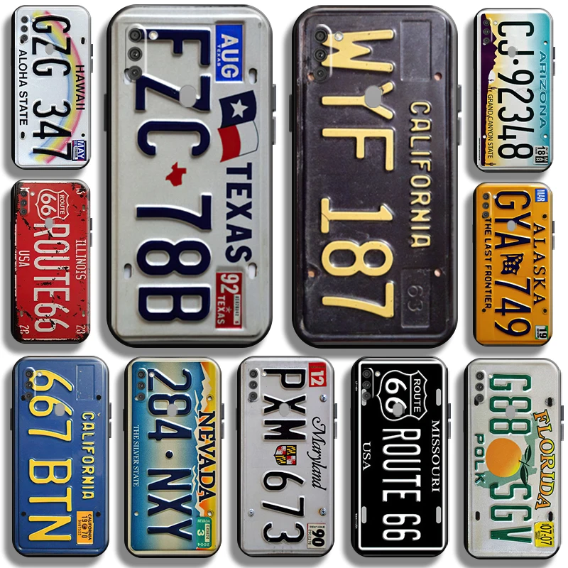 

Vintage Retro License Plate Phone Case For Samsung Galaxy M11 Black Shell Soft TPU Funda Coque Cover Shockproof Cases Carcasa