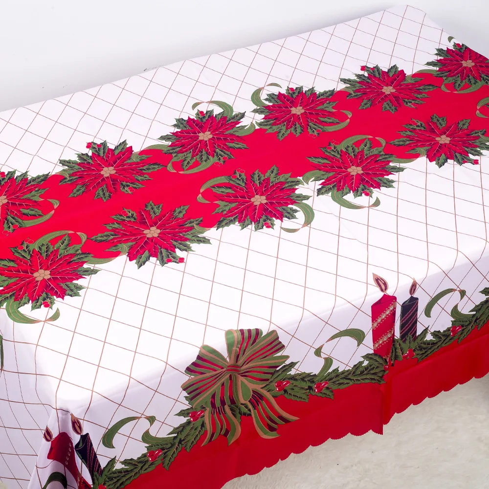 

Christmas Tablecloth Dust-proof Oilproof Thick Rectangular Home Party Wedding Dining Table Cover Tea Table Cloth