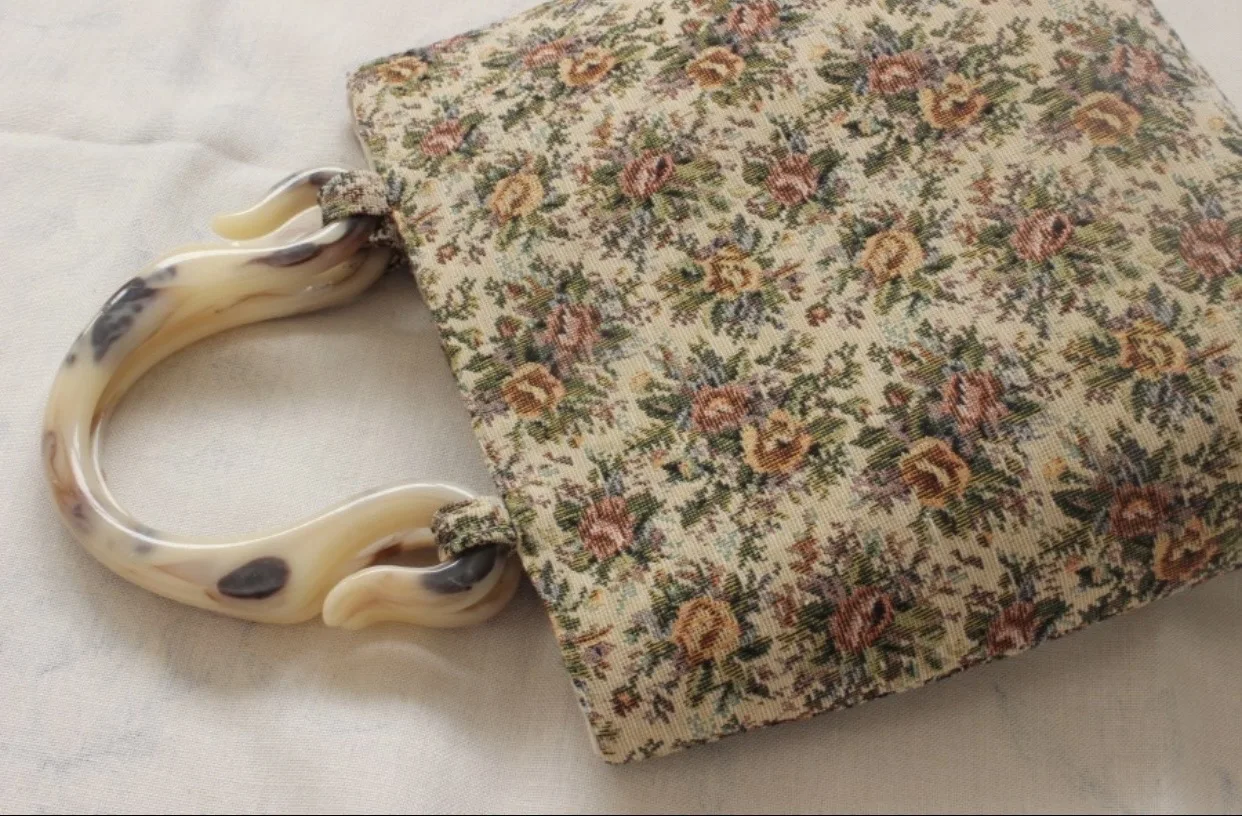 Женское жаккардовое одеяло Lost in Vinatge тканевая жаккардовая сумка с вышивкой Flowe