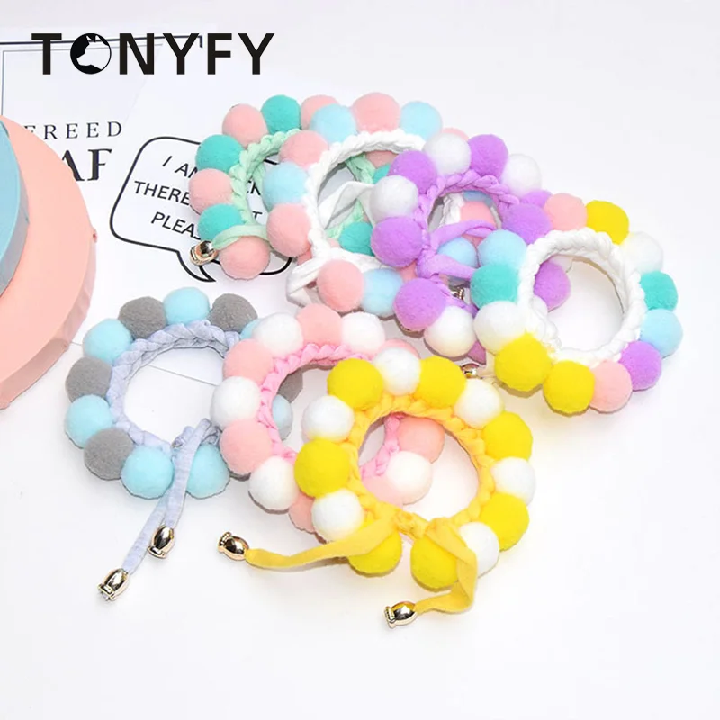 

Pet Pom Pom Collar Cute Dog Cat Collar Sweet Dog Pet Necklace Scarf Kitty Accessories Puppy Neck Strap Yorkie Chihuahua Supplies