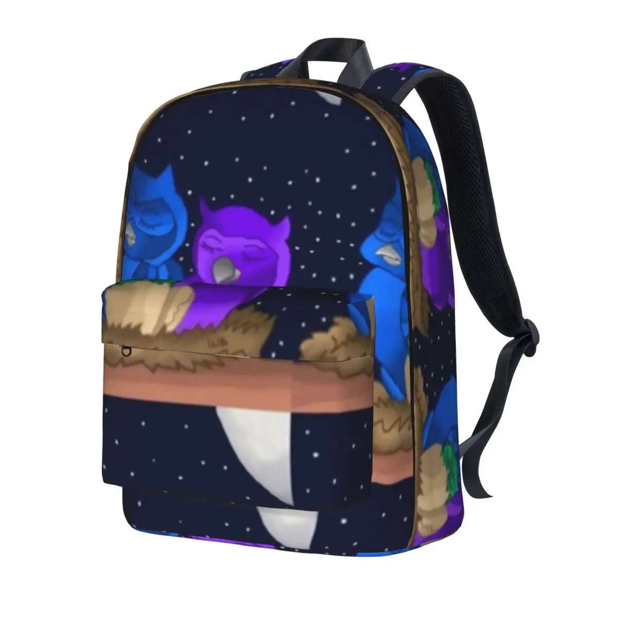 

Owl Family Backpack Women Men Funny Animal Print Print Backpacks Polyester Fun High School Bags Trekking High Quality Rucksack