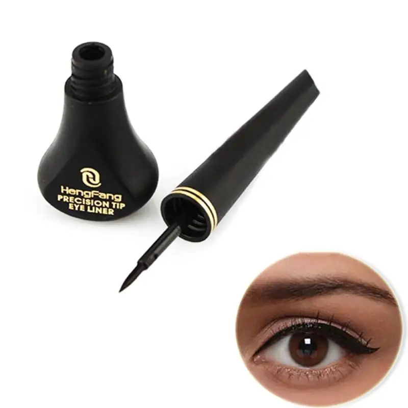 

1pc Black Liquid Eyeliner Pencil Fast-dry Smooth Eye Liner Pen Smudge-proof Eyeliners Eyelid Enhancer Brush Eyes