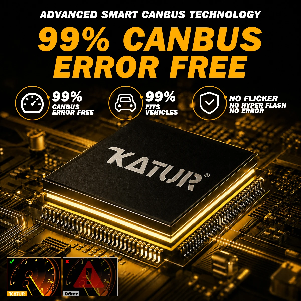 Фото Светодиодные лампы Katur H7 (2 шт.) для фар автомобиля с вентилятором, сверхъяркие 6500K, чипы CSP, Plug and Play для Audi A4 B6, A3 8P, A6 C6, B9, B7, C5, TT, Q5 8R №5