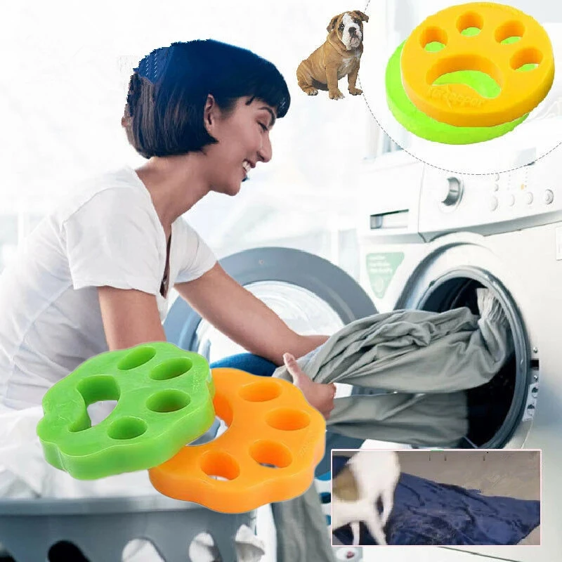 

2pc Pet Hair Remover Reusable Cleaning Laundry Catcher Hair Catcher Cat Dog Fur Lint Remover Dryer Washing Machine Accessories