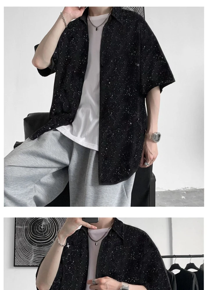 Men's Solid Color Shirts 2022 Summer Fashion Korean Style Men Short Sleeve Shirt Casual Harajuku Oversize Tops Male Clothing E22