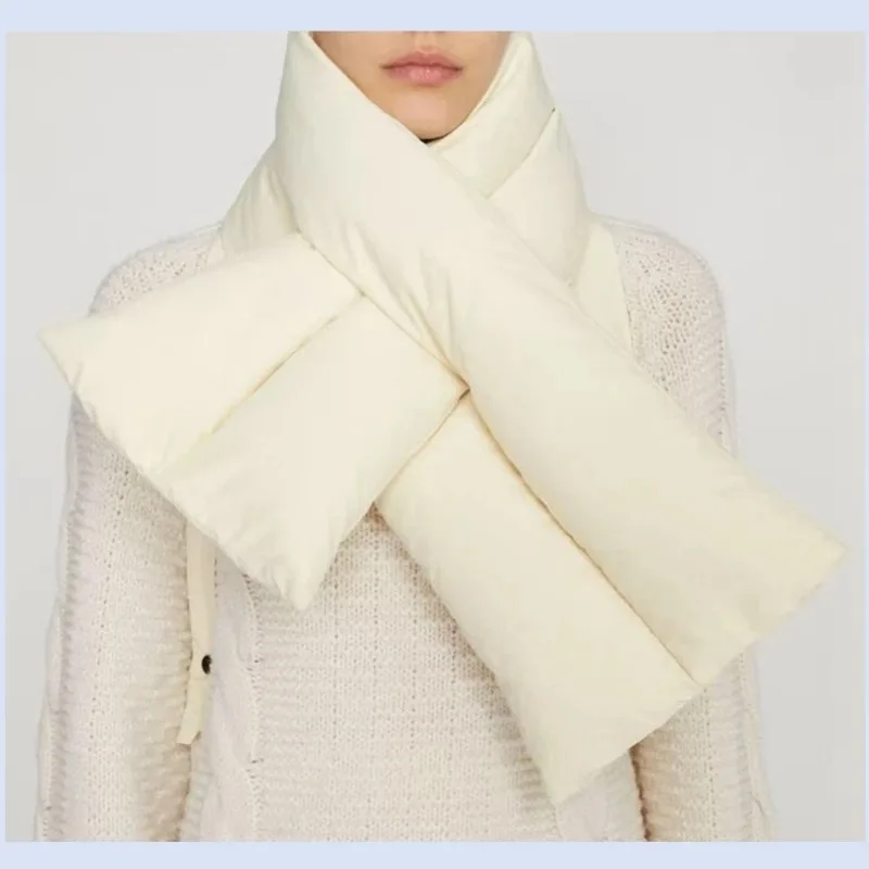 JIL@ Новый зимний универсальный однотонный утолщенный теплый шарф унисекс с