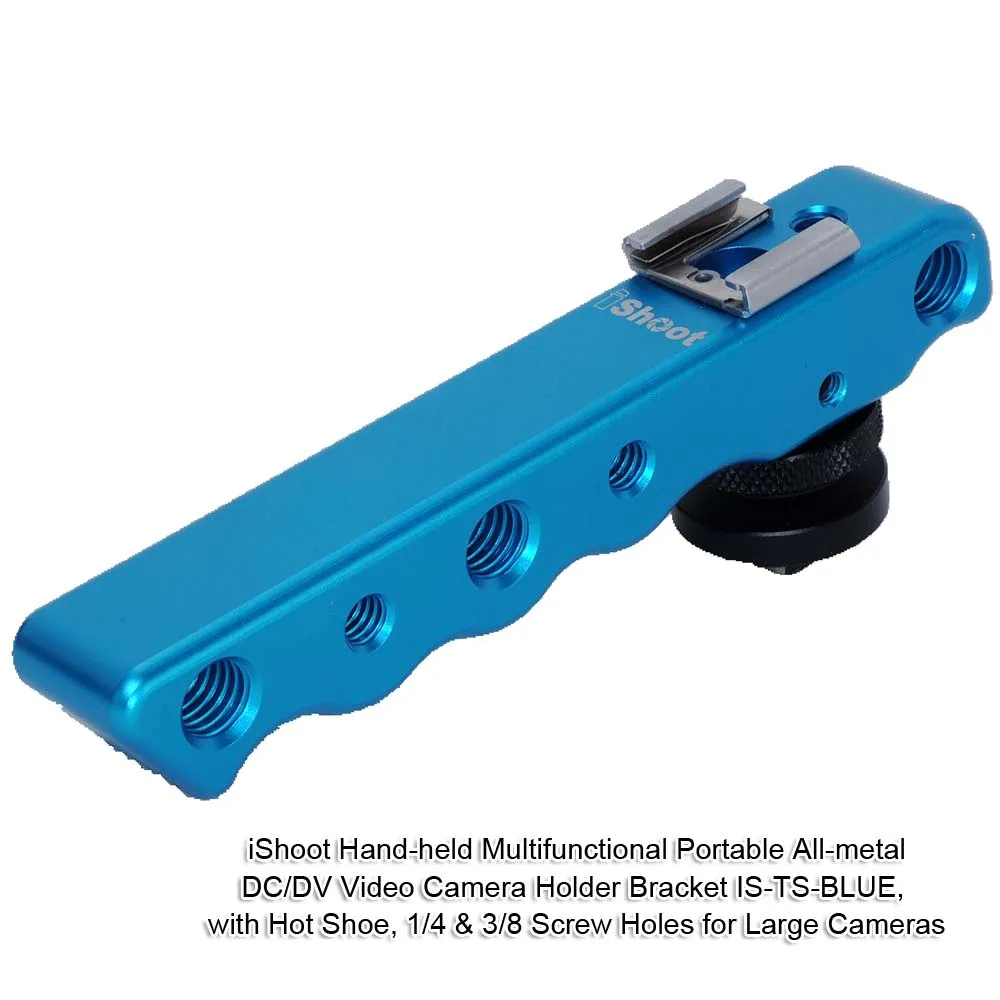 

Ручной многофункциональный портативный держатель iShoot DC/DV для видеокамеры, кронштейн с поддержкой вспышки Speedlite, микрофона светодиодный светильник кой