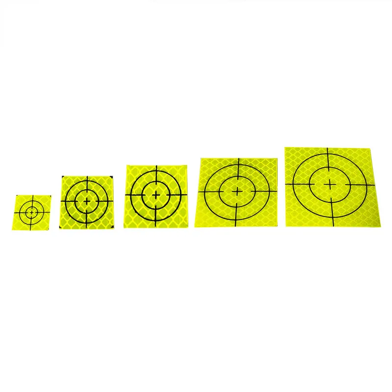 100pcs 60x60mm Reflector Sheet For Total Station Survey geography Fluorescent Green sheet Reflective Sticker size 20 30 40 50 mm |