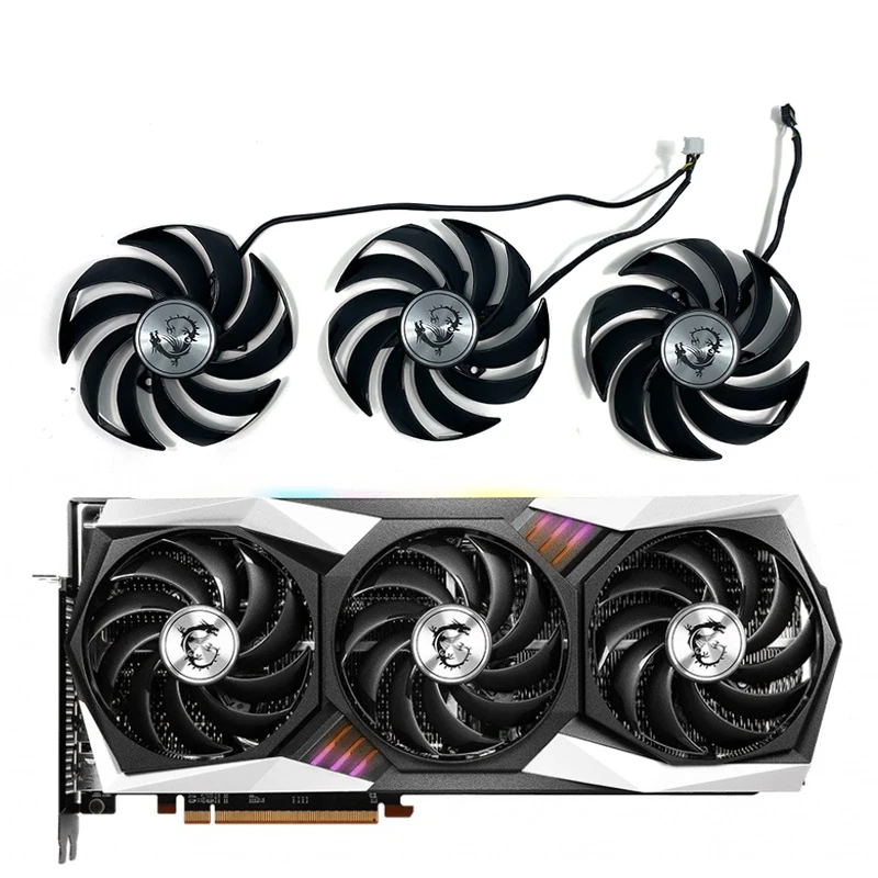 

Original PLD09210S12HH GPU cooler for MSI Radeon RX 6800 XT GAMING X TRIO graphics card cooling fan