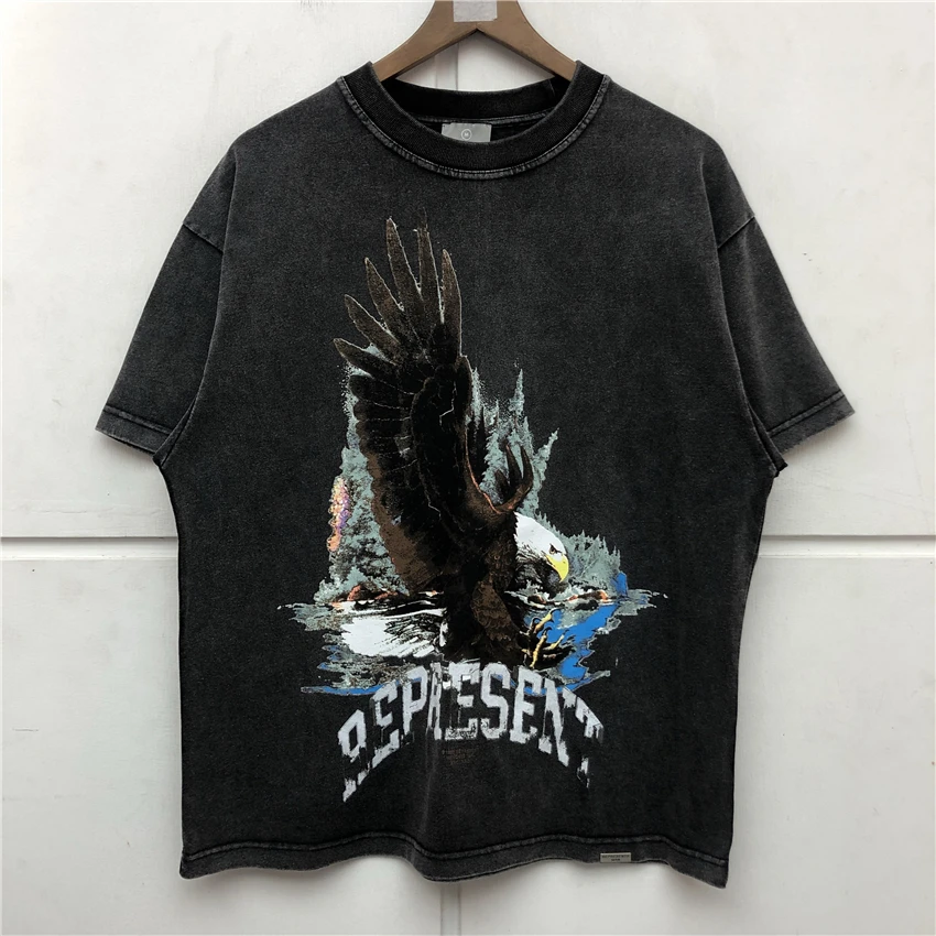 

Vintage Represent Eagle T-shirt Men Women T Shirt Hunter Eagle Graphic Represent Tee Oversize Tops
