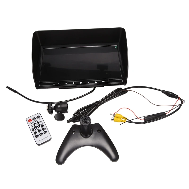 

10.1 Inch LCD Car Monitor Portable Rearview Backup Camera Touch Buttons With Sunshade For Car DC12-24V